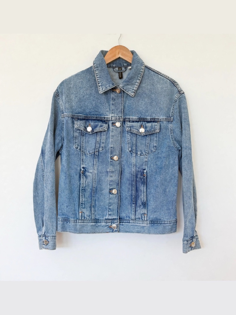 H&M Divided Denim Trucker Jacket Size S Vintage Wash 90s